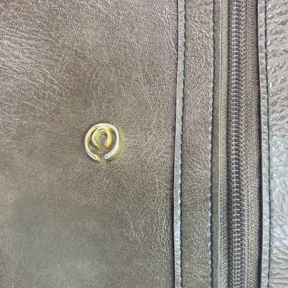 Vintage Cornell brown Faux Leather Handbag Shoulder Purse Structured - Picture 2 of 6